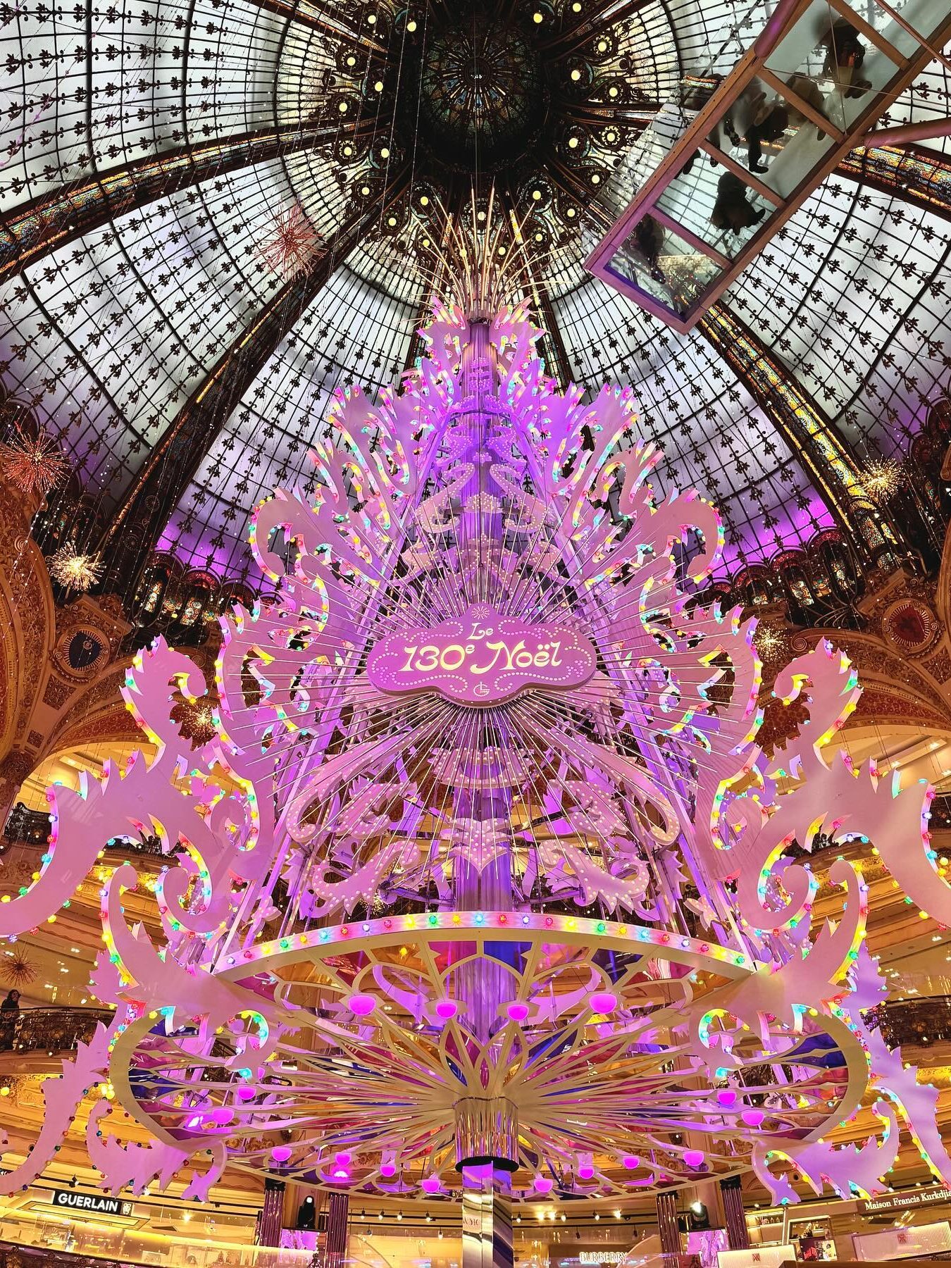 Weihnachtsbaum in den Galeries Lafayette